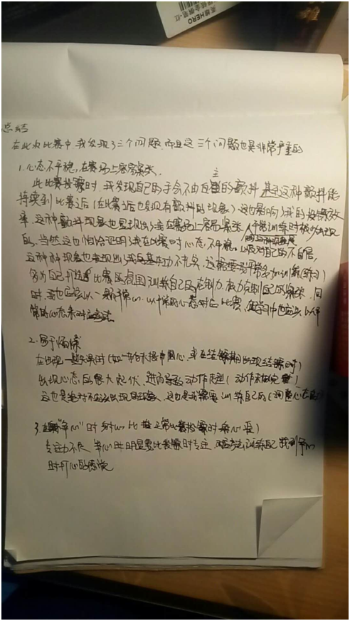 比賽后總結(jié)，洞悉成敗，砥礪前行，為未來再出發(fā)蓄力備戰(zhàn)