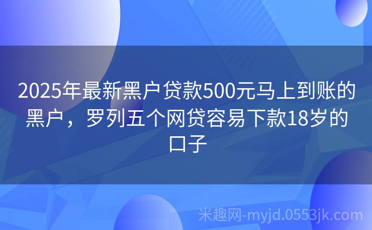 2025年黑戶最新口子申請(qǐng)指南，初學(xué)者與進(jìn)階用戶通用步驟